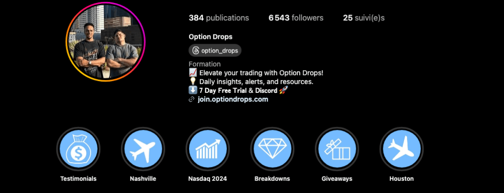 option drops review insta